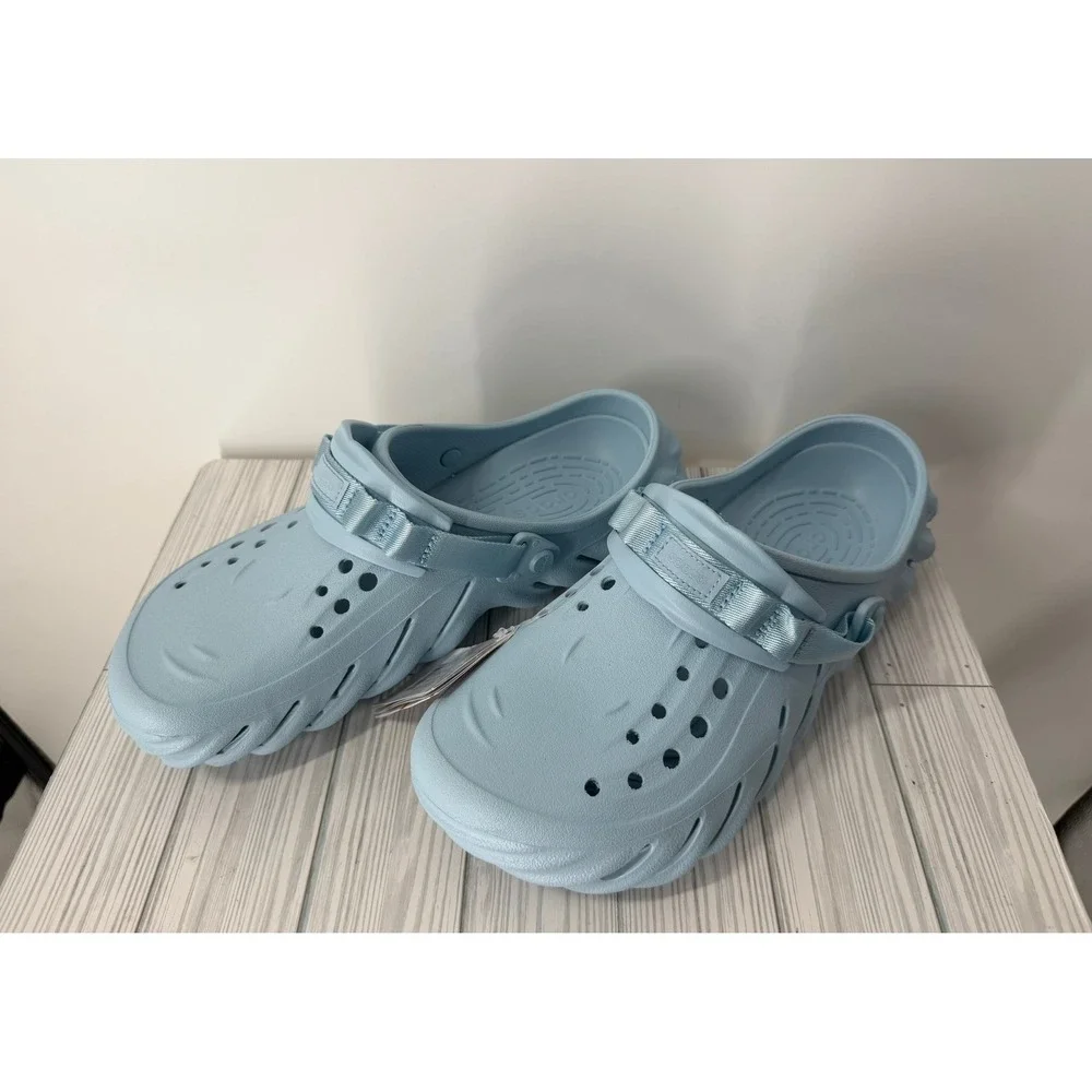 Crocs Echo Clog Light Blue Streetwear Molded Slip On  Mens Size 13 NEW
